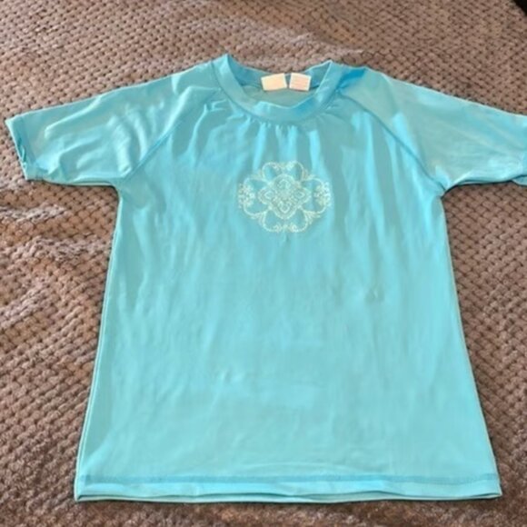 Kanu Teal Surf Swimwear Swimsuit Shirt Size Small GUC #M-356 - Picture 5 of 5